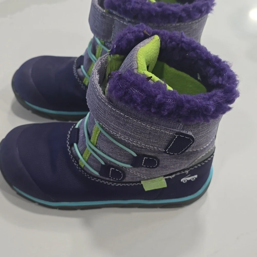 Girls See Kai Run Gilman Purple Winter Boots Size 13 Waterproof & Insulated - Picture 2 of 9